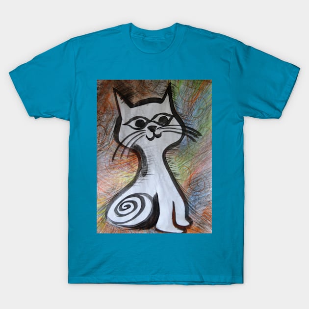 The white cat - 3 T-Shirt by walter festuccia